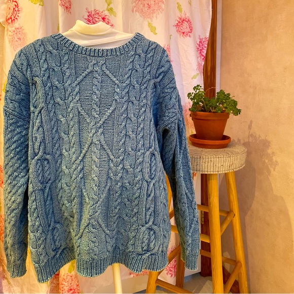 LAND’S END VINTAGE cotton pullover sweater - Picture 2 of 6